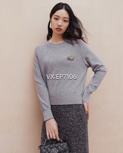 大雅家秋冬款时尚百搭圆领山羊绒宽松套头毛衣 HFJIG9571A-3999