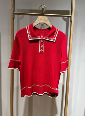 春夏款高级系列POLO领中袖短袖套头针织衫 EPJPA9513A-2999