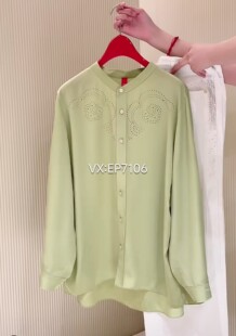 EPKEA2207A 衬衣 3299 微收腰衬衫 高级系列国风立领镂空花型长袖