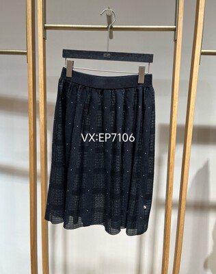 高端系列黑色优雅通勤桑蚕丝混纺针织半裙 EPIAS9309A-3999