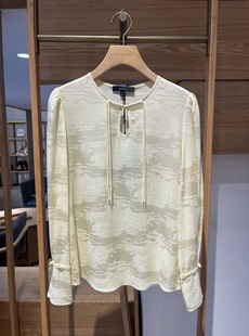 HFKPS2318A 大雅家春夏款 衬衫 提花宽松长袖 3199 黄色新中式