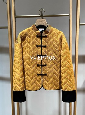 秋款黄色国风新中式立领盘扣外套  EGJAQ1273A-3999