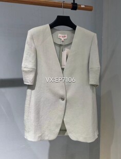 外套 春夏款 绿色通勤泡泡袖 V领西装 2699 EGIET1130A