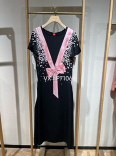 EPJES4674A 饰门襟设计感连衣裙 7999 高级系列真丝蝴蝶结装 春夏款