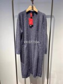 秋冬款 8999 EPJIV9131A 藏青色进口羊驼混纺圈圈纱针织开衫 外套