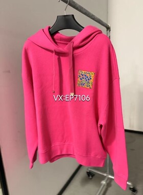 秋冬款高级系列羊毛羊绒休闲贴布绣连帽卫衣上衣 EPJAW5201A-5999