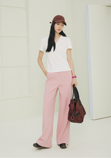 翻领坑条肌理修身 短袖 HFKPC5302A 1399 T恤衫 大雅家春夏款