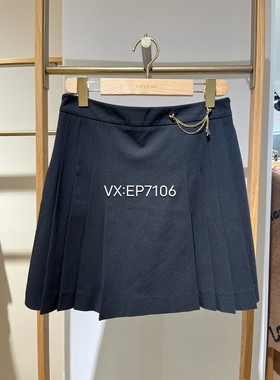 秋冬款黑色时尚减龄A字高腰JK半身裙 EGIAW3410A-1699