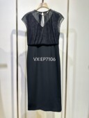 秋冬款 4999 高端系列优雅气质金葱包臀三醋酸连衣裙 EPIAT4608A