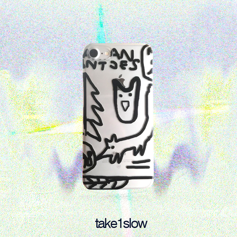 take1slow黑白透明软壳可爱自制手绘nova8手机壳透明手机壳11p