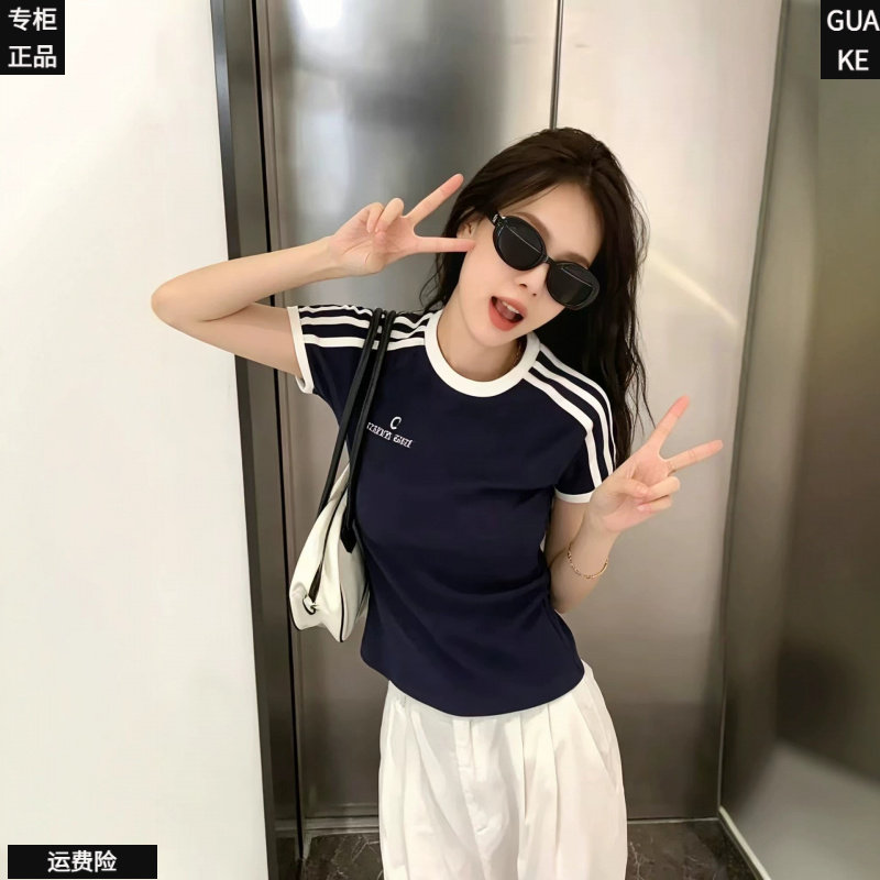 拼色修身显瘦T恤32265
