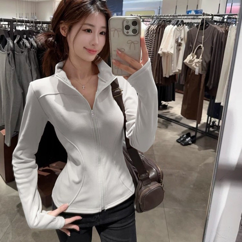 瑜伽服运动外套女塑形紧身长袖开衫高弹亲肤户外骑行撸铁跳操健身