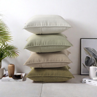 轻奢风雪尼尔抱枕方形纯色午睡枕套可拆洗家居装饰枕