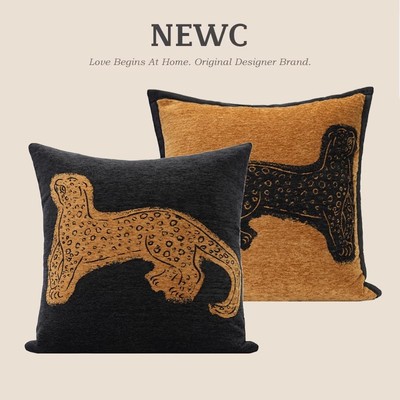 中古风艺术家抱枕靠垫客厅沙发腰枕靠枕长条枕抱枕套沙发靠枕含芯