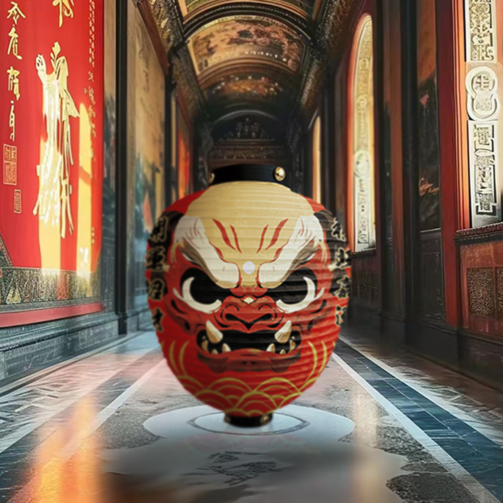 手工和风日式灯笼鬼怪达摩可折叠卡通居酒屋广告装饰定制室内纸灯