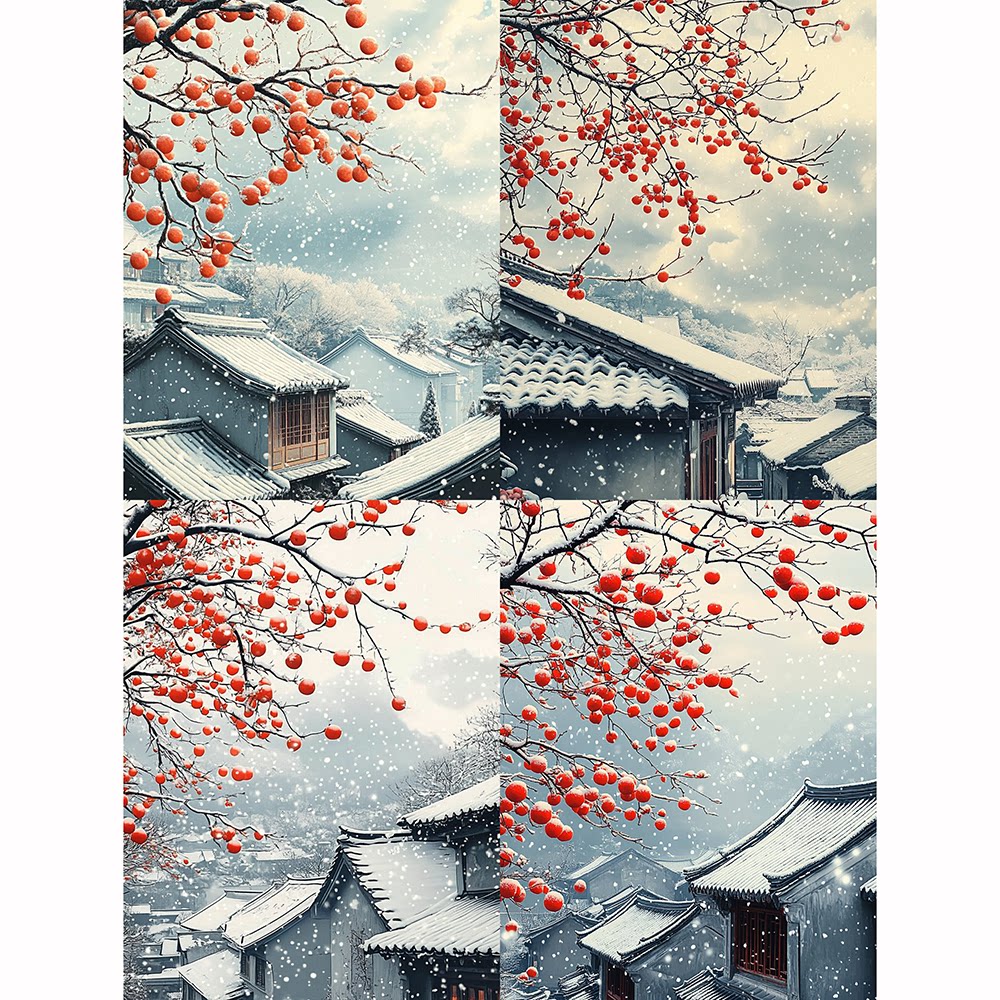 带框钻石画二十四节气霜降钻石绣diy卡通马赛克粘贴画学生手工