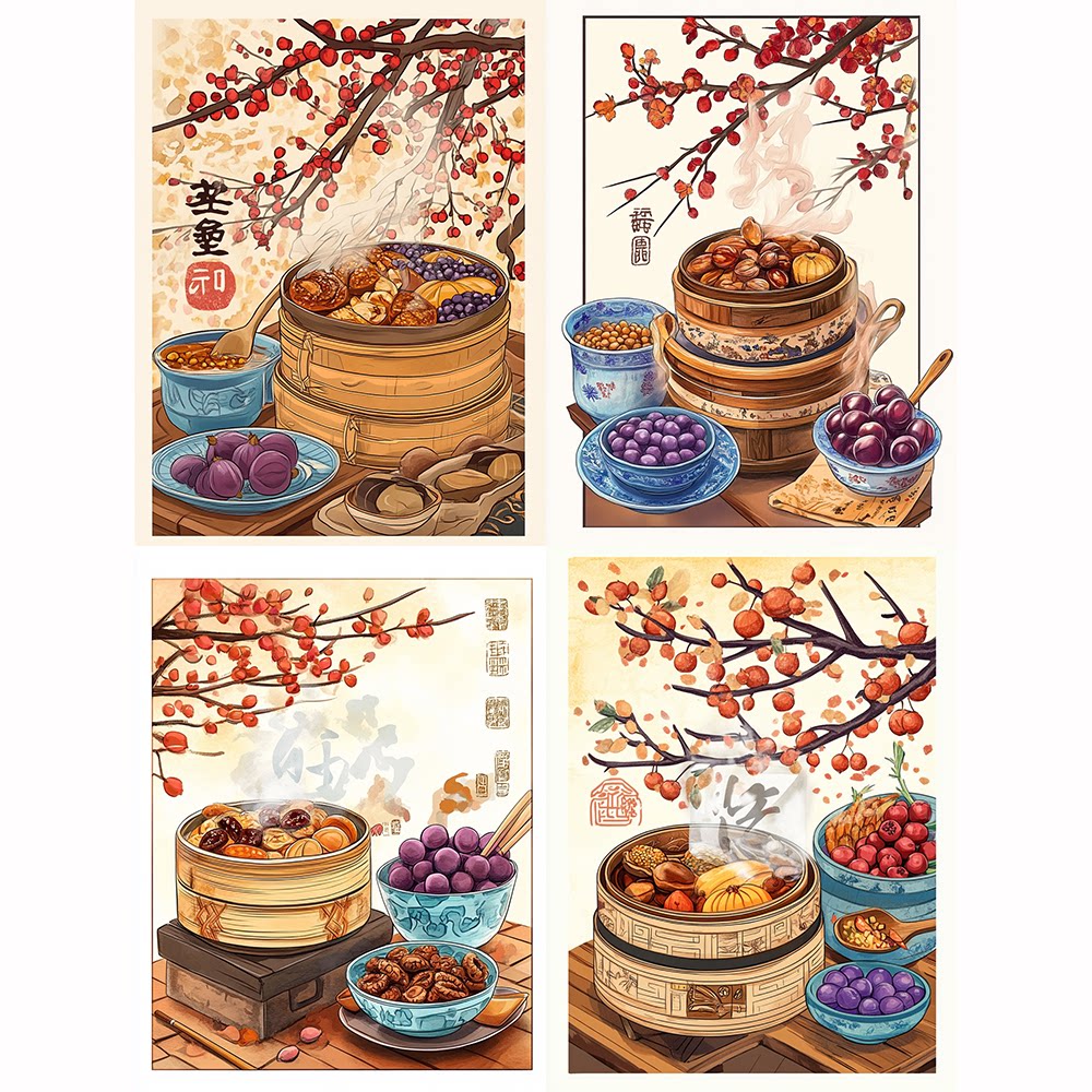 带框钻石画二十四节气小寒钻石绣diy卡通马赛克粘贴画学生手工