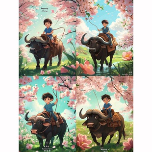 带框钻石画二十四节气立春钻石绣diy卡通马赛克粘贴画学生手工