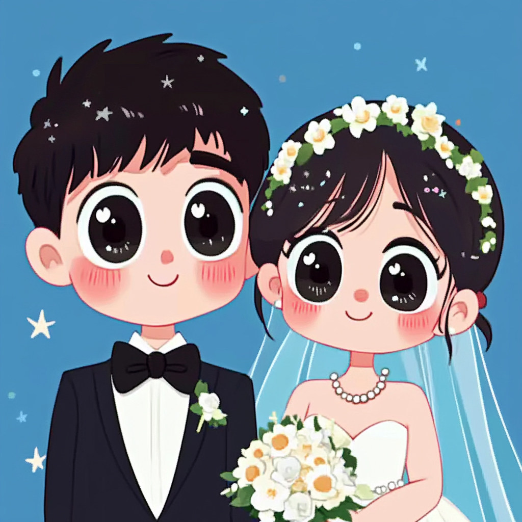 带框钻石画结婚婚礼情侣diy卡通马赛克拼图粘贴画学生手工钻石绣