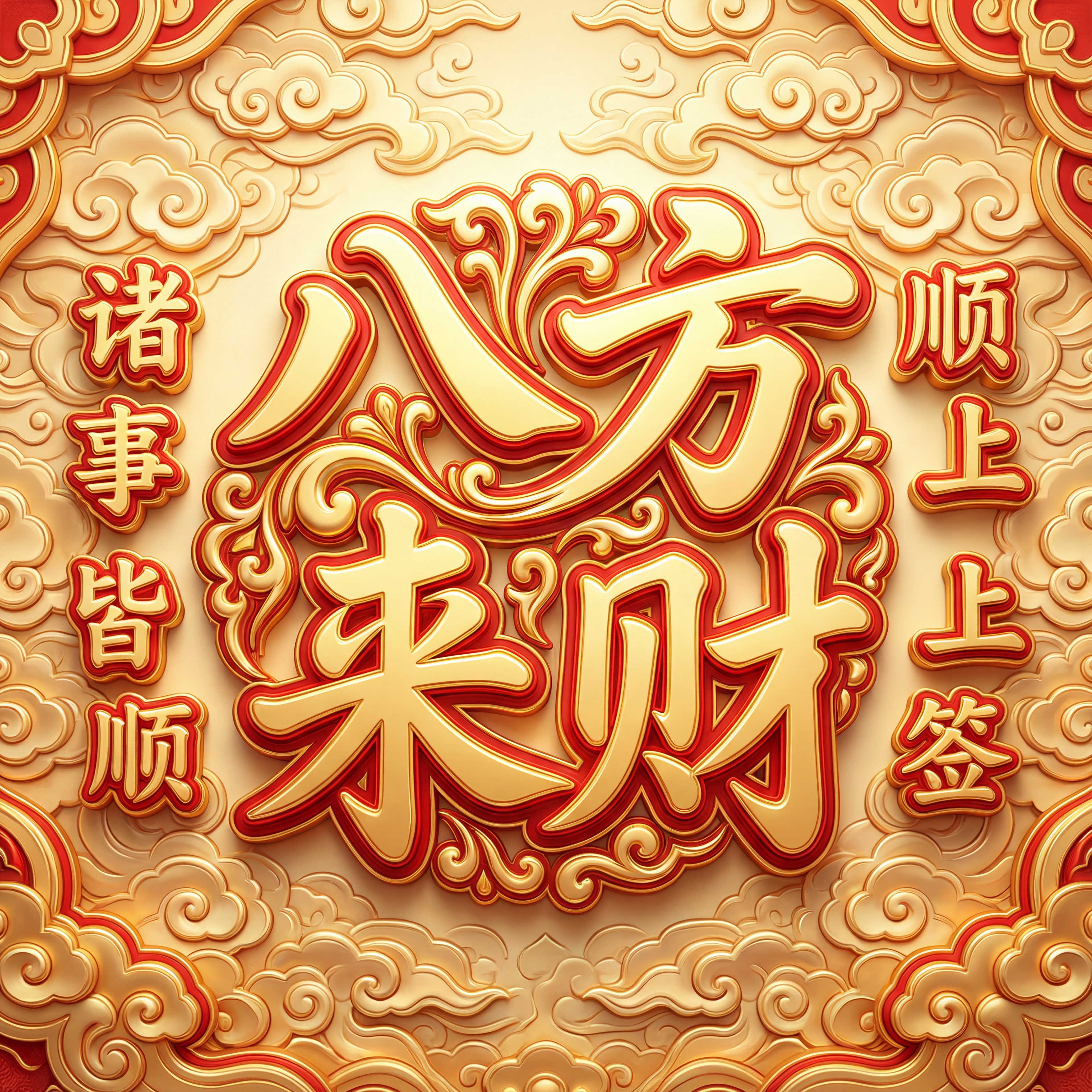 钻石画diy八方来财财源滚滚福喜数字拼图粘贴点钻画手工学生作业