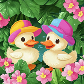 带框钻石画鲜花鸭子diy卡通马赛克拼图粘贴画学生手工作业