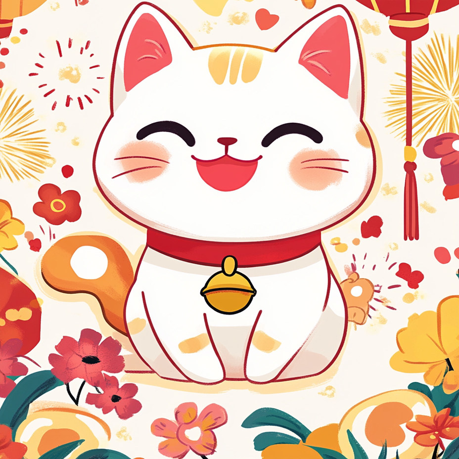 带框钻石画灯笼发财猫diy钻石绣卡通马赛克拼图粘贴画手工学生