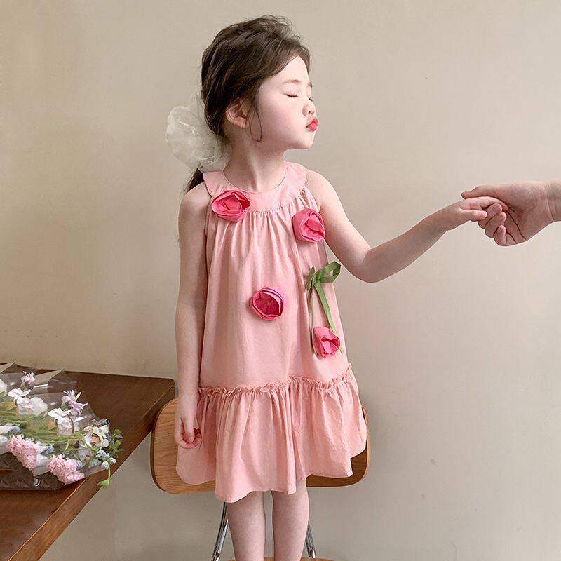 女童吊带连衣裙2025新款