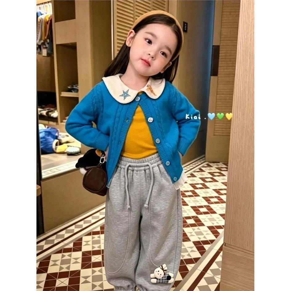 女宝韩版立体卡通兔子卫裤春秋季2026新款儿童洋气休闲外穿运动裤