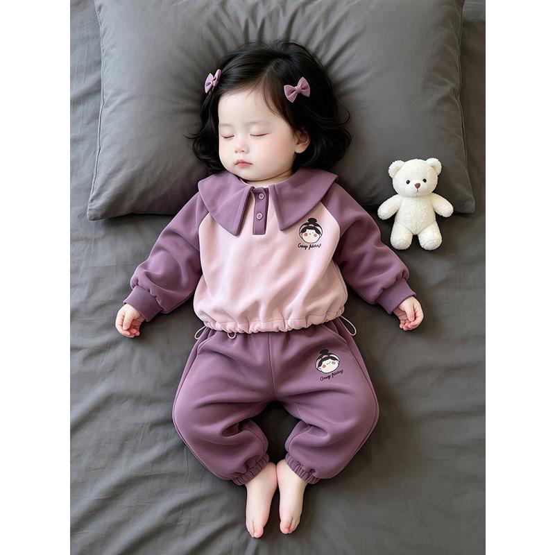 女童春秋季套装2026新款儿童宝宝洋气时髦卫衣运动裤两件套秋装潮