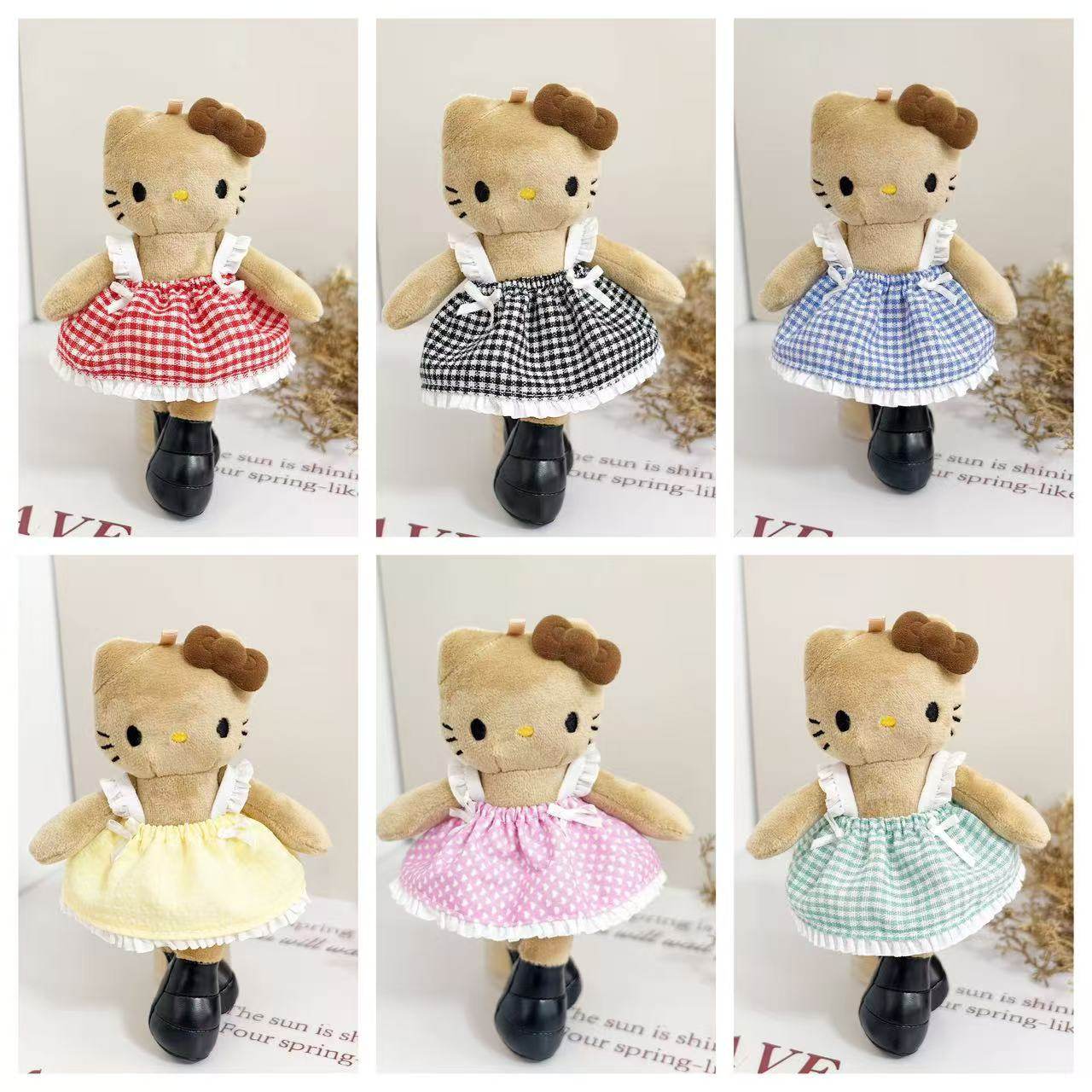 长腿凯蒂猫公仔衣服简洁背带裙手作长草花帽子套装KITTY玩偶裙子,模玩/动漫/周边/娃圈三坑/桌游,潮玩娃衣,淘宝优惠券,粉丝福利购,淘宝优惠卷