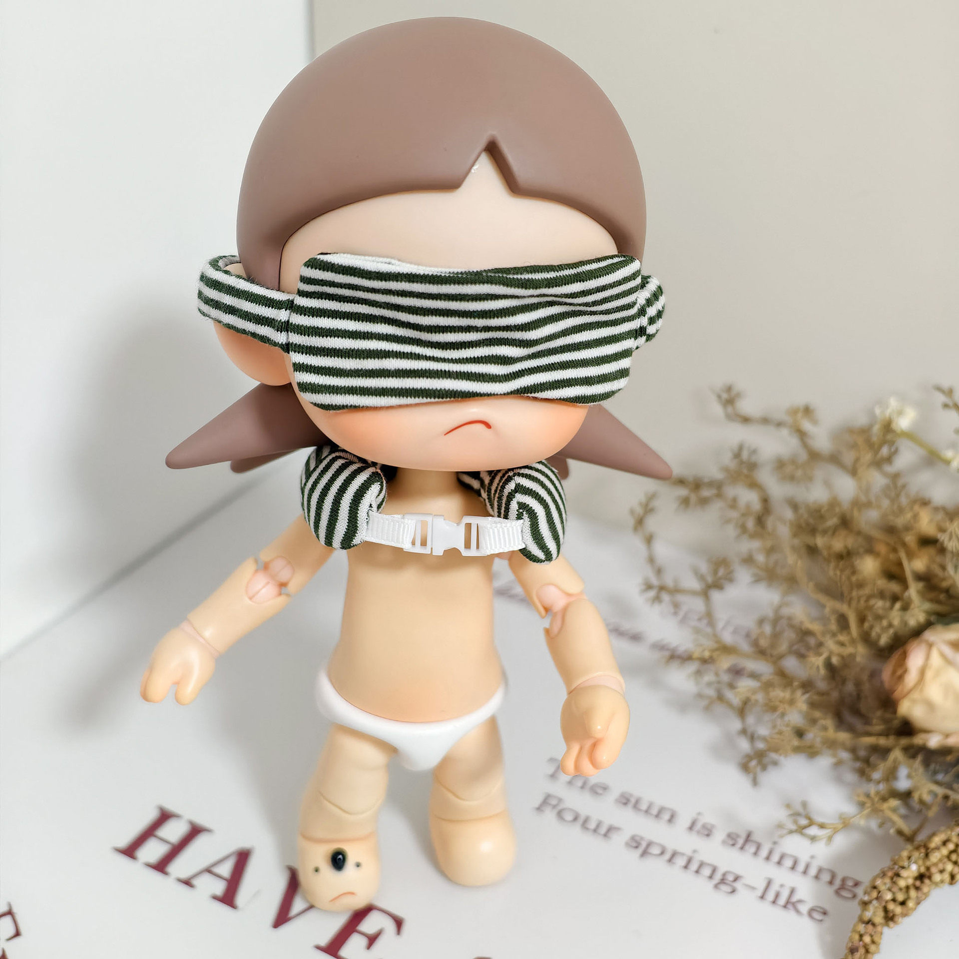 Zsiga向往之处BJD娃衣条纹颈枕眼罩套装关节娃娃嘎子姐衣服帽子新,模玩/动漫/周边/娃圈三坑/桌游,潮玩娃衣,淘宝优惠券,粉丝福利购,淘宝优惠卷