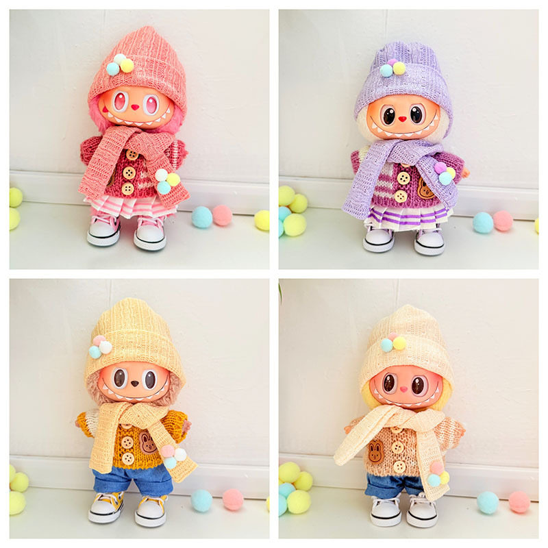 一二代钥匙扣Labubu衣服挂件拉布布坐坐派对冬日彩球帽毛衣套装萌,模玩/动漫/周边/娃圈三坑/桌游,潮玩娃衣,淘宝优惠券,粉丝福利购,淘宝优惠卷