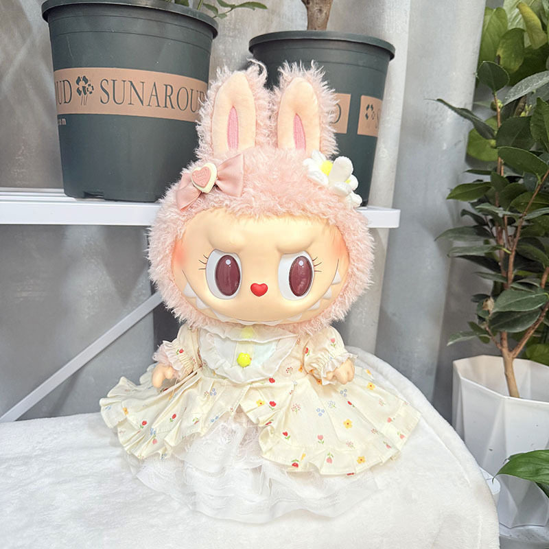 38cm拉布布毛绒娃娃衣服Labubu公仔着替奶油花信裙套装可爱女生,模玩/动漫/周边/娃圈三坑/桌游,潮玩娃衣,淘宝优惠券,粉丝福利购,淘宝优惠卷