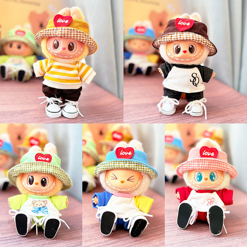 仅衣服] 一二代钥匙扣Labubu衣服挂件拉布布挂件夏季短袖裤子套装,模玩/动漫/周边/娃圈三坑/桌游,潮玩娃衣,淘宝优惠券,粉丝福利购,淘宝优惠卷