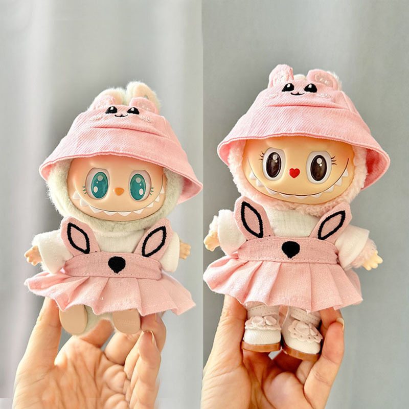 仅衣服] 一二代Labubu衣服挂件拉布布坐坐派对娃衣黑边兔耳背带裙,模玩/动漫/周边/娃圈三坑/桌游,潮玩娃衣,淘宝优惠券,粉丝福利购,淘宝优惠卷
