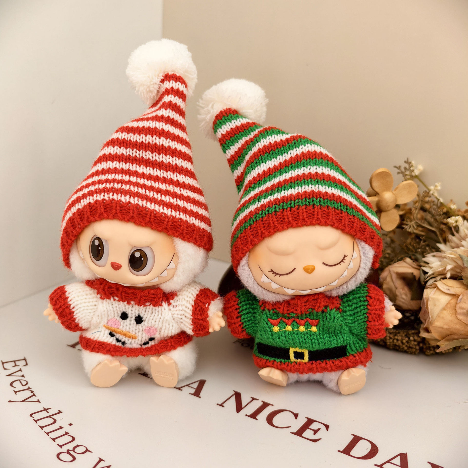 一二三代钥匙扣LABUBU衣服盲盒拉布布娃衣圣诞节帽子围巾毛衣套装,模玩/动漫/周边/娃圈三坑/桌游,潮玩娃衣,淘宝优惠券,粉丝福利购,淘宝优惠卷