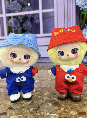 仅售娃衣】16cm莉拉LUKY CAT挂件玩偶着替毛绒娃衣芝麻鸟连体裤装