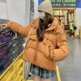 韩版短款连帽减龄羽绒服女2023冬季新款加厚显瘦面包服白鸭绒外套，女装棉衣/棉服，金十上