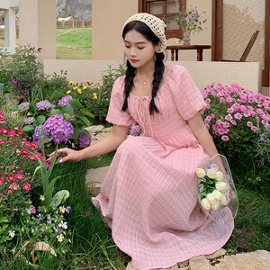 现货    甜美减龄泡泡袖连衣裙235-307-P115-控168图片
