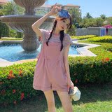 现货小个子减龄条纹背带裤套装235-310-P125-控178，女装连体裤，金十上