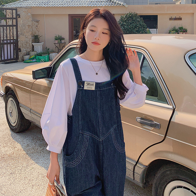 （现货）夏季薄款牛仔背带裤235-9971-P115-控168，女装牛仔裤，金十上