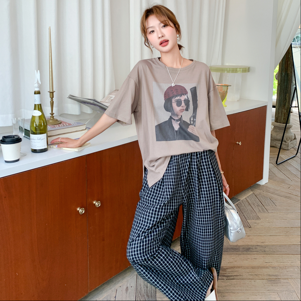 新款现货T+格子裤套装235-2518-P125-控178，女装套装/套裙，金十上