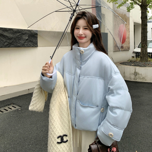 新款 设计感立领90羽绒服外套235-2561-P295-控418，女装羽绒服，金十上