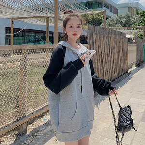 新款(现货)  休闲拼接撞色卫衣外套235-9965-P125-控188图片