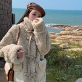 2021冬装新款羊羔毛外套235-M603-P175,控248，女装短外套，金十上