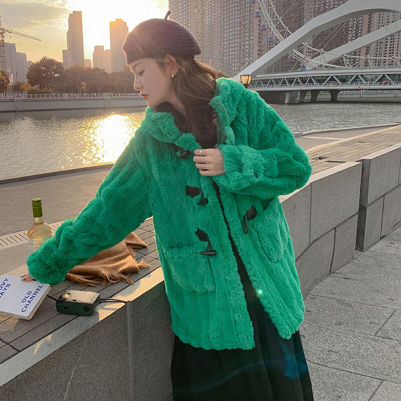 【现货】小个子炸街羊糕皮毛一体外套235-9925-P185-控278,女装皮草,金十上