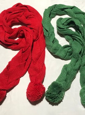 单件包邮  918外贸尾单纯色手工麻花春秋冬厚实围巾200*13CM255克