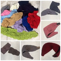 8800  复古纯手工编织毛线发带春秋冬季发饰头带