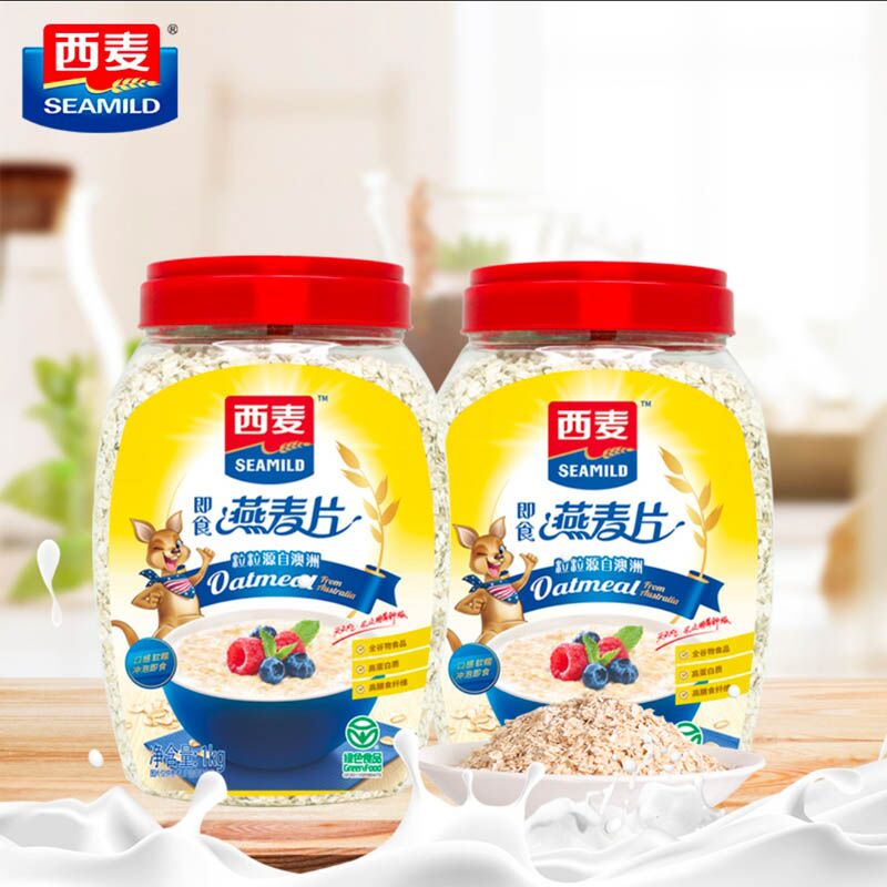 无添加1000g桶装快熟纯燕麦片