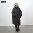 羽绒服女 派克工装 大嘎daga韩系2025超火冬装 外套防风连帽毛领长款